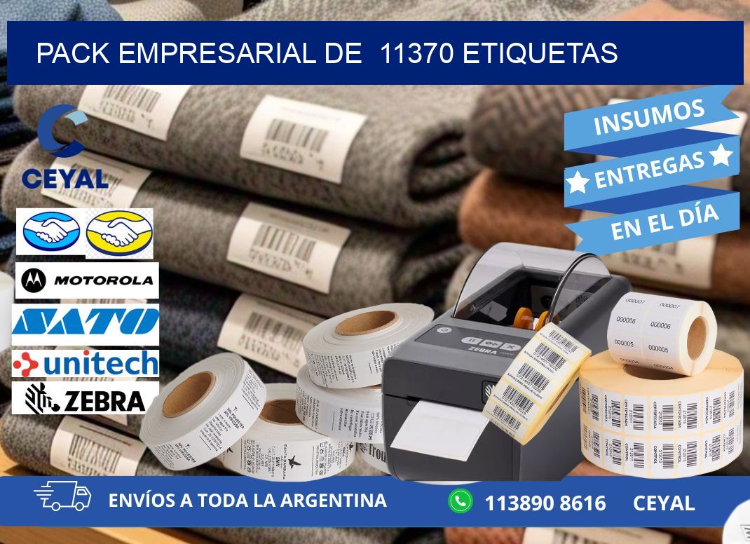 Pack empresarial de  11370 etiquetas