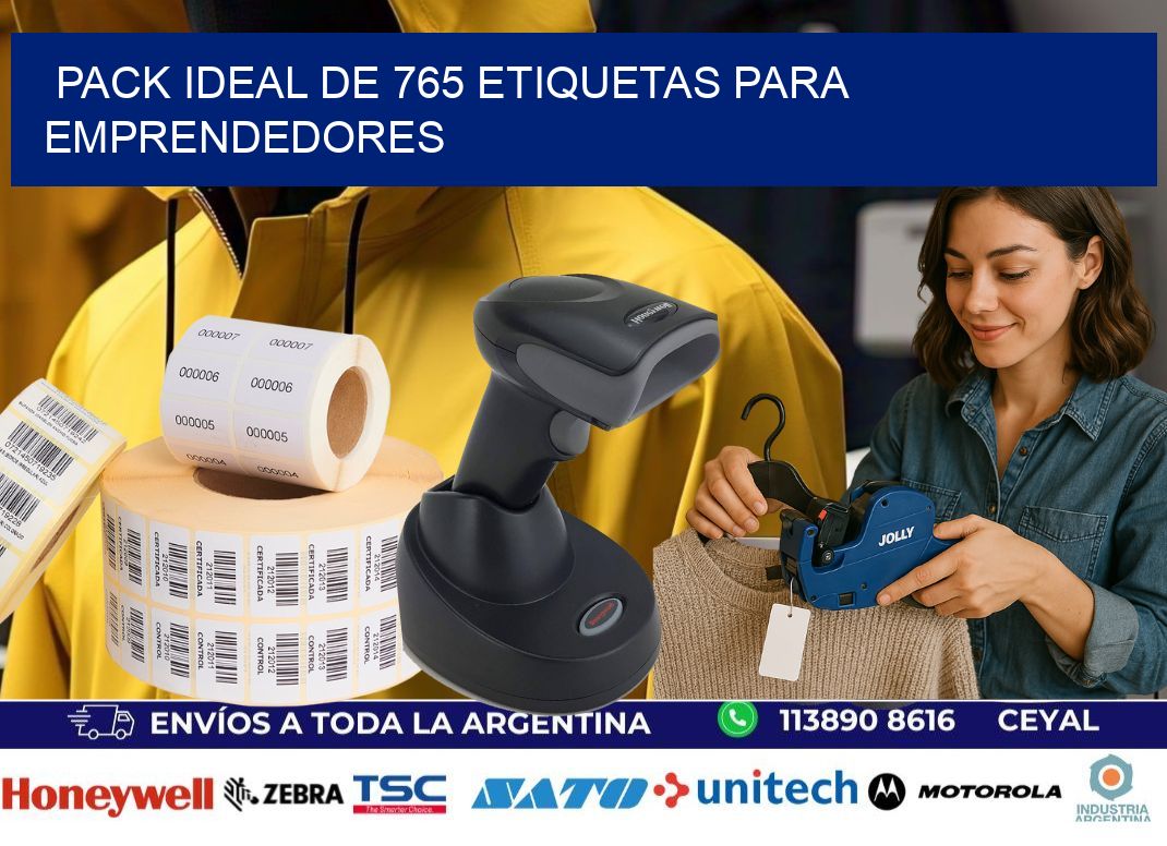 Pack ideal de 765 etiquetas para emprendedores