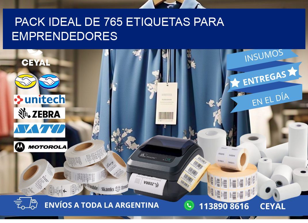 Pack ideal de 765 etiquetas para emprendedores