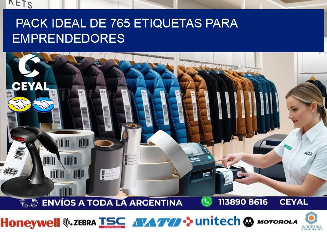 Pack ideal de 765 etiquetas para emprendedores