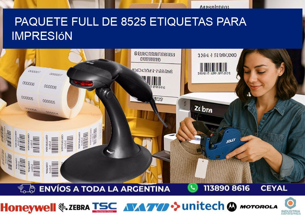 Paquete full de 8525 etiquetas para impresión