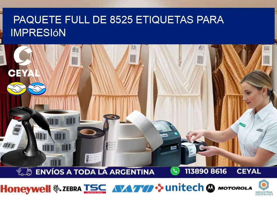 Paquete full de 8525 etiquetas para impresión