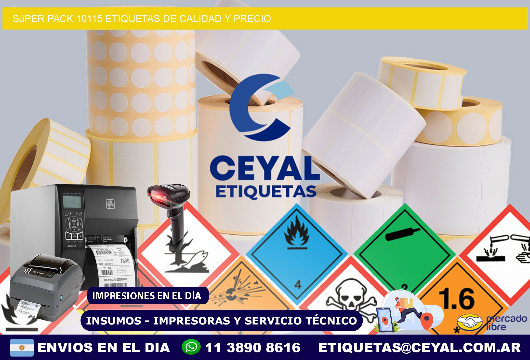 Súper pack 10115 etiquetas de calidad y precio