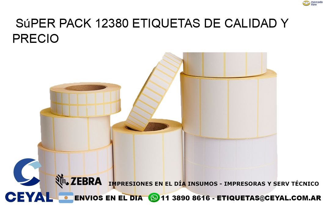 Súper pack 12380 etiquetas de calidad y precio