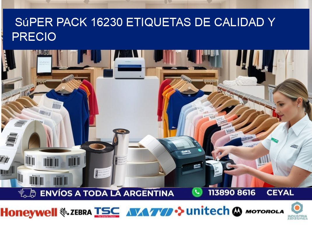 Súper pack 16230 etiquetas de calidad y precio