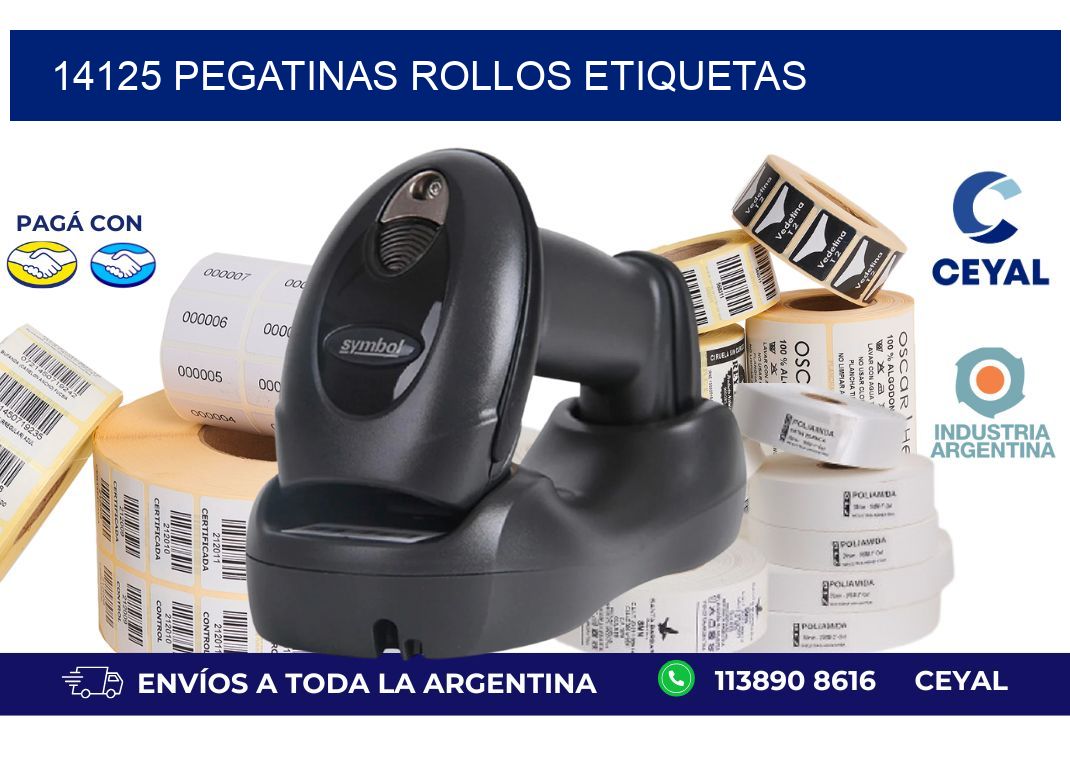 14125 Pegatinas rollos etiquetas