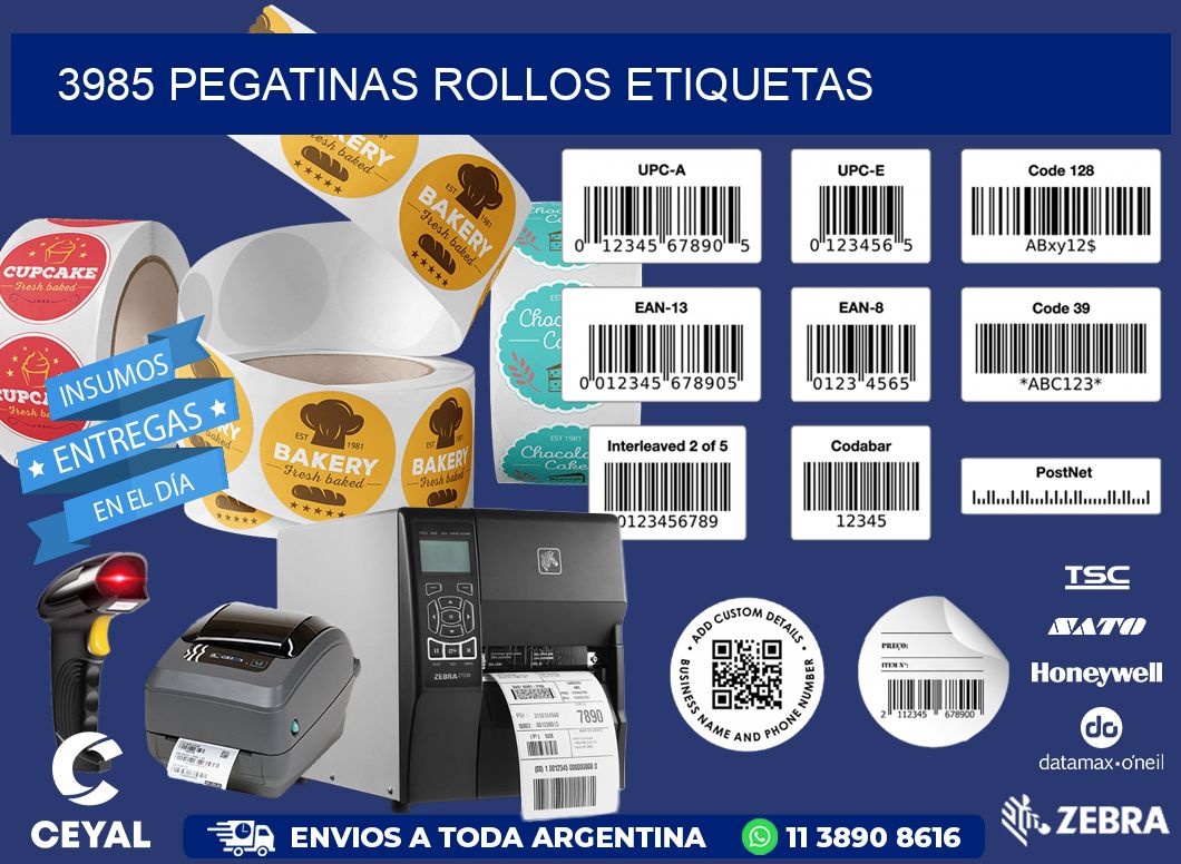 3985 Pegatinas rollos etiquetas