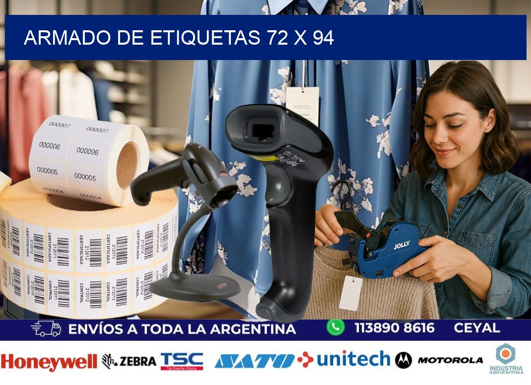 Armado de etiquetas 72 x 94