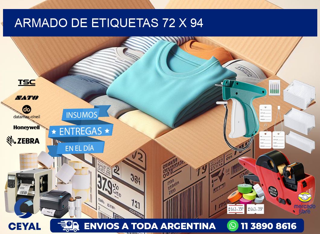 Armado de etiquetas 72 x 94