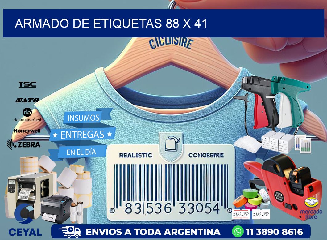 Armado de etiquetas 88 x 41