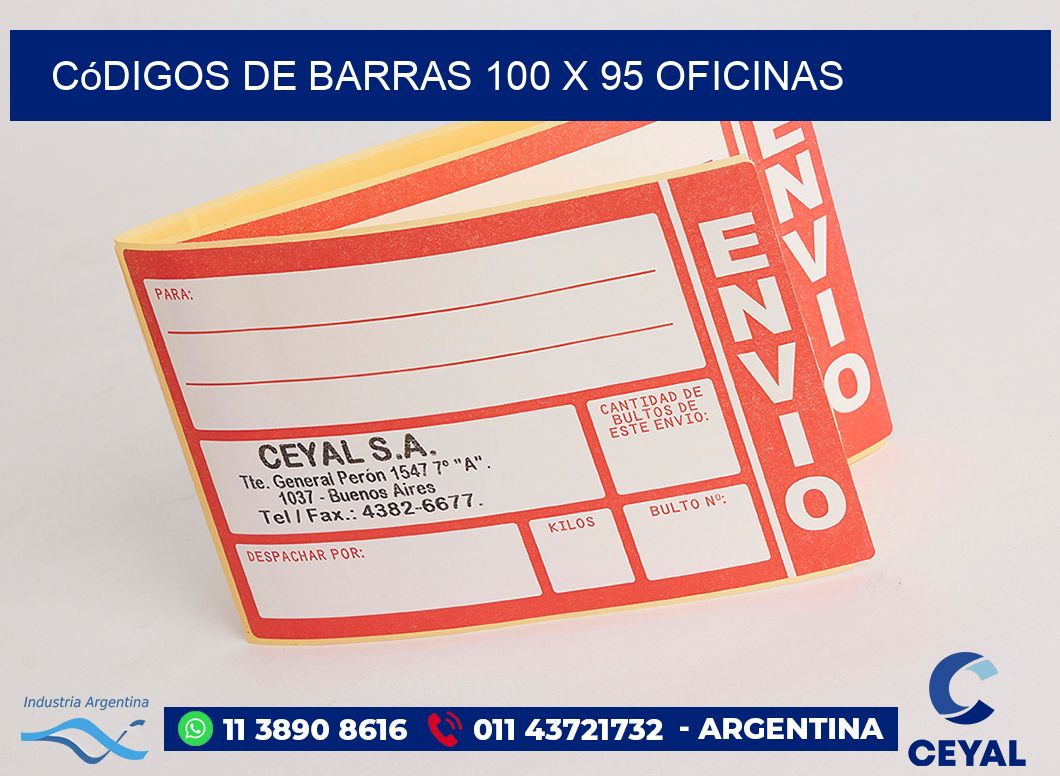 Códigos de Barras 100 x 95 oficinas