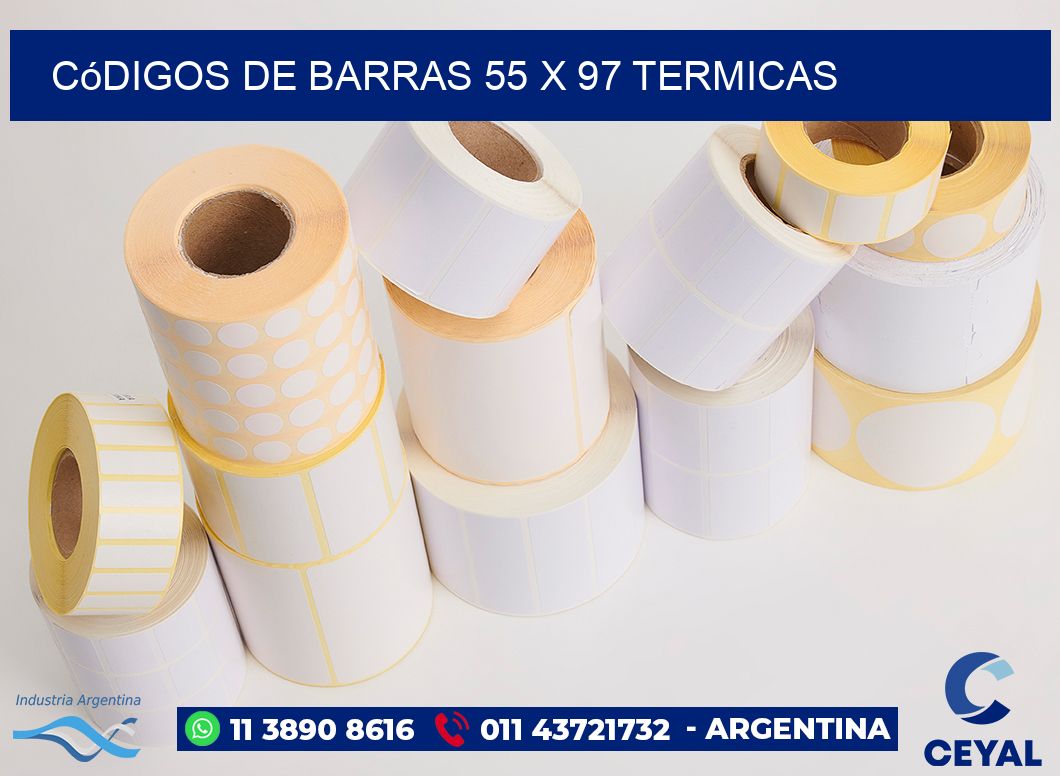 Códigos de Barras 55 x 97 termicas