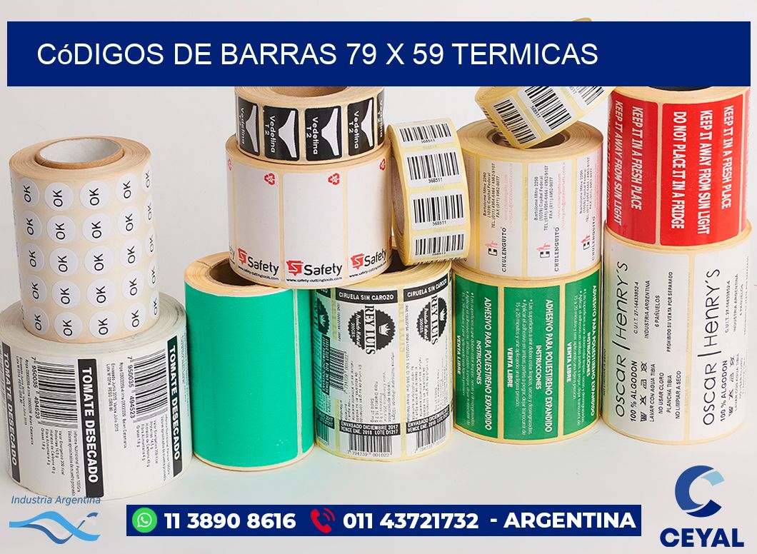 Códigos de Barras 79 x 59 termicas