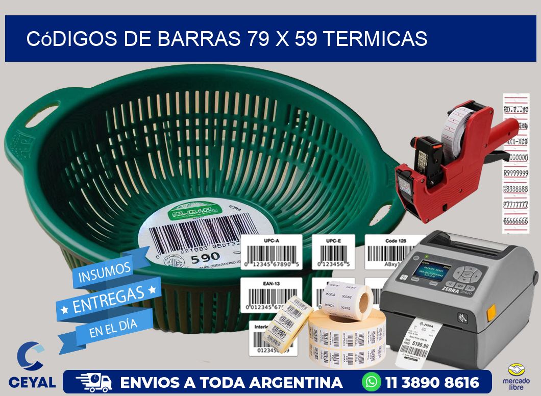 Códigos de Barras 79 x 59 termicas