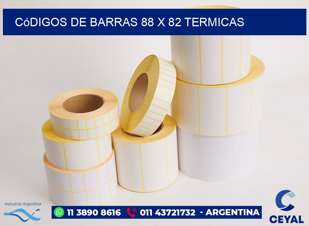 Códigos de Barras 88 x 82 termicas