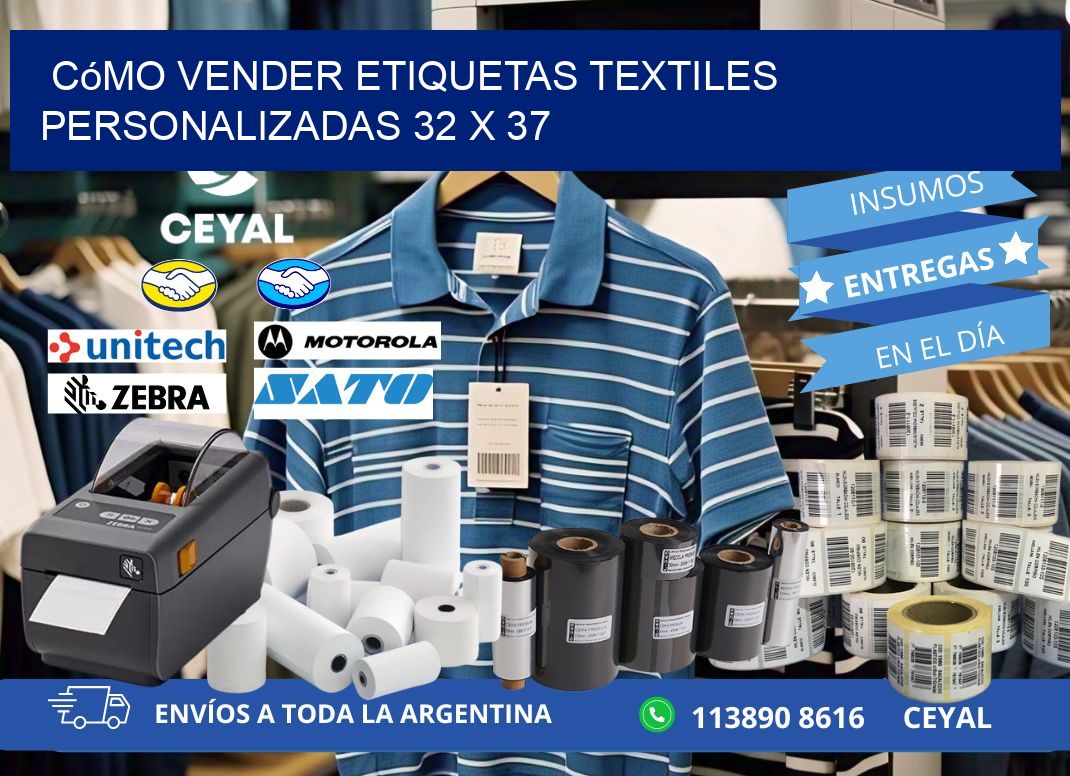 Cómo Vender Etiquetas Textiles Personalizadas 32 x 37