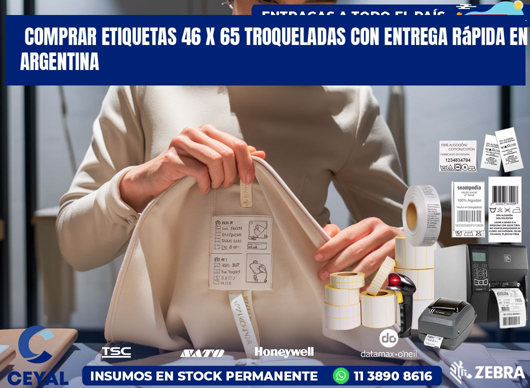 Comprar etiquetas 46 x 65 troqueladas con entrega rápida en Argentina