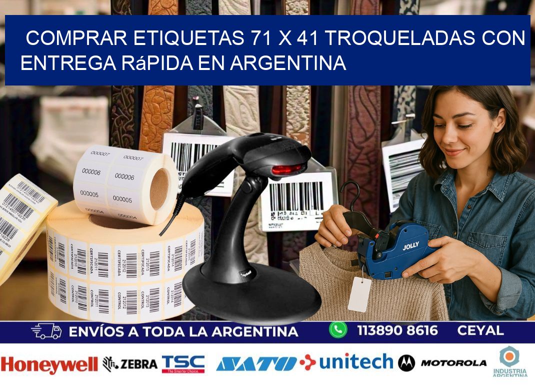 Comprar etiquetas 71 x 41 troqueladas con entrega rápida en Argentina
