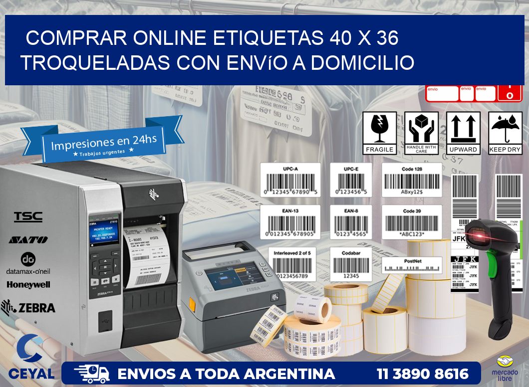 Comprar online etiquetas 40 x 36 troqueladas con envío a domicilio