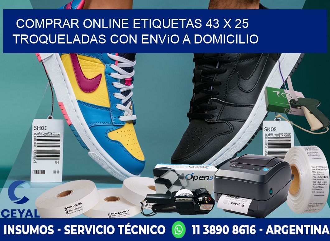 Comprar online etiquetas 43 x 25 troqueladas con envío a domicilio