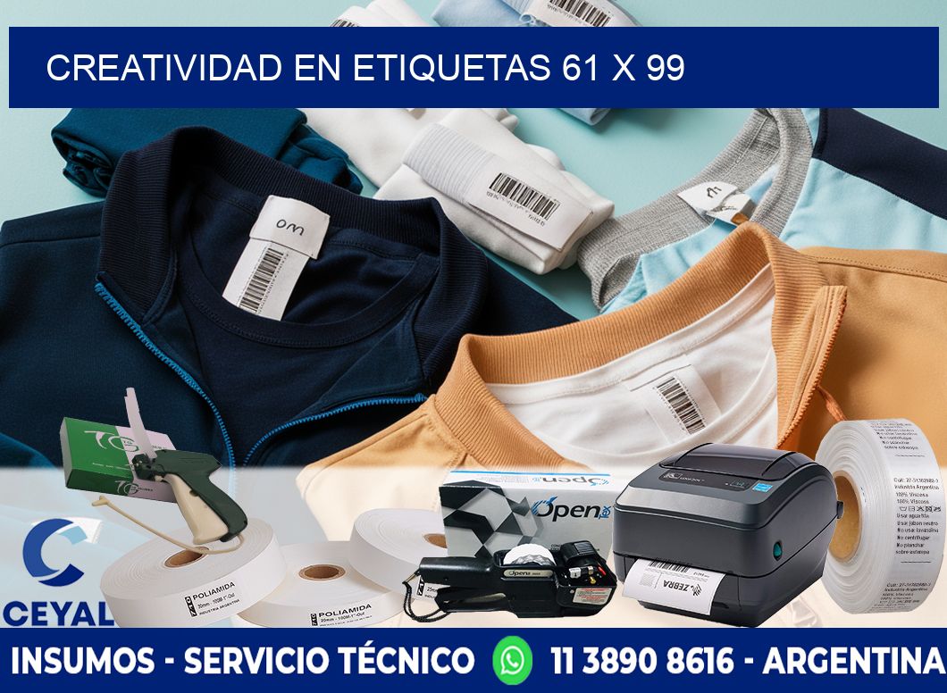 Creatividad en etiquetas 61 x 99