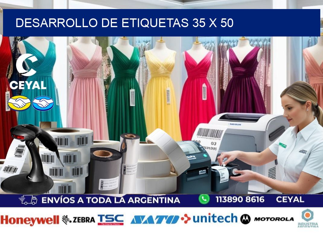 Desarrollo de etiquetas 35 x 50