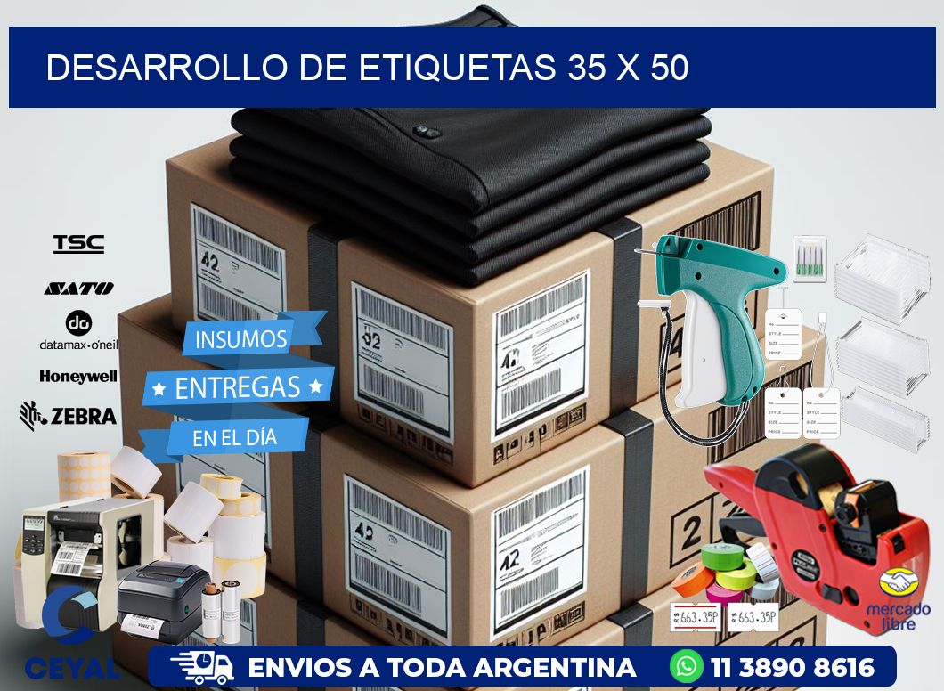 Desarrollo de etiquetas 35 x 50