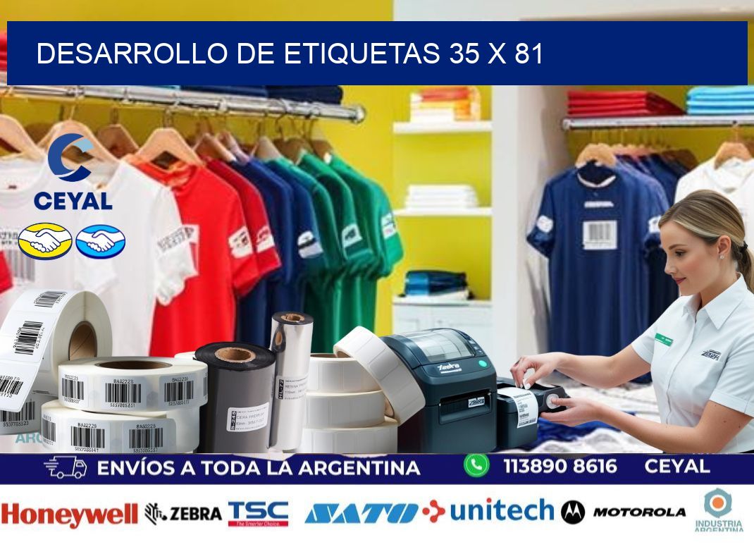 Desarrollo de etiquetas 35 x 81