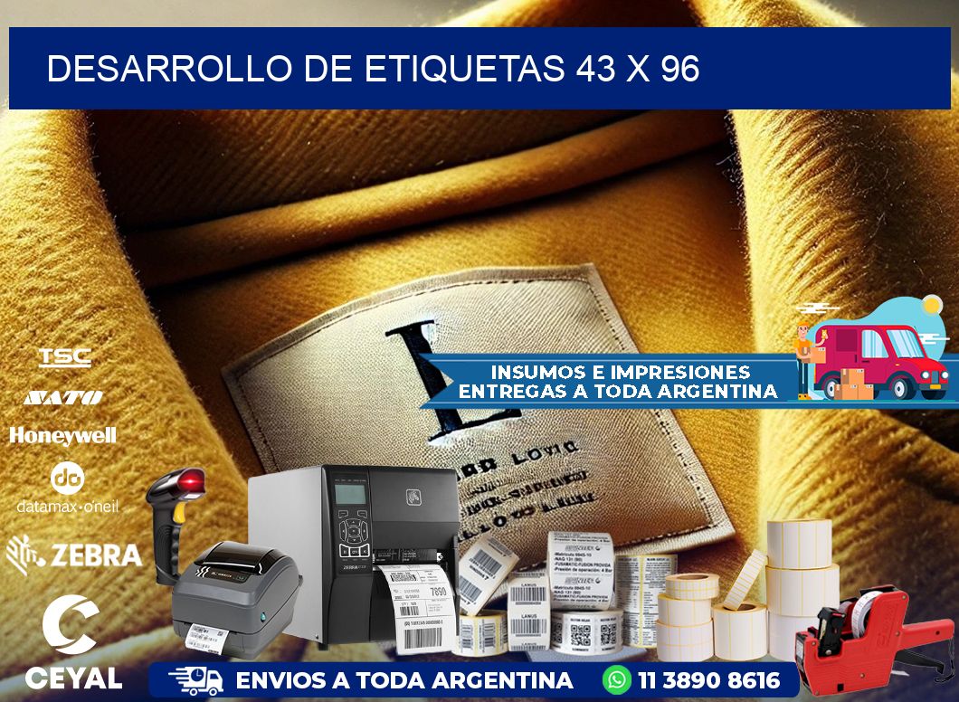 Desarrollo de etiquetas 43 x 96