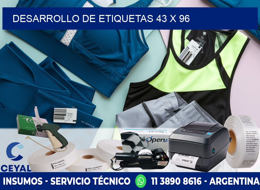Desarrollo de etiquetas 43 x 96