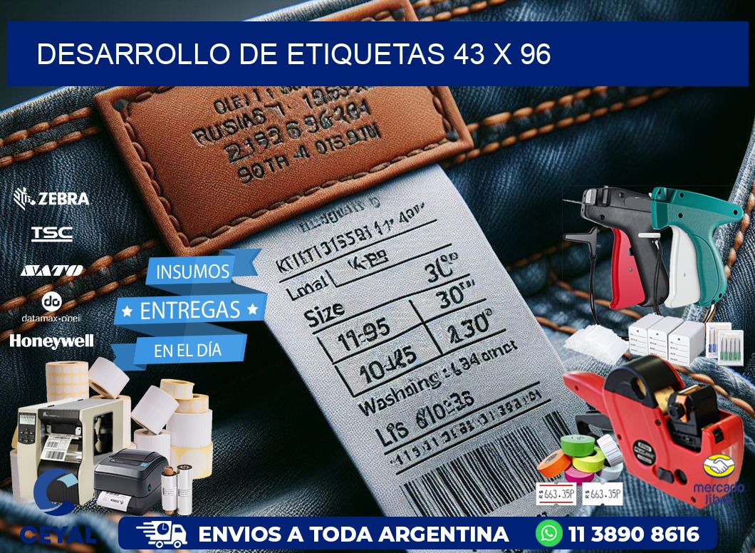 Desarrollo de etiquetas 43 x 96