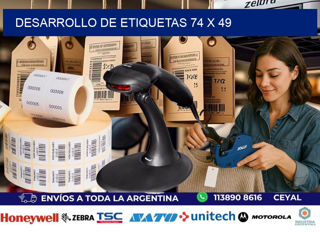 Desarrollo de etiquetas 74 x 49