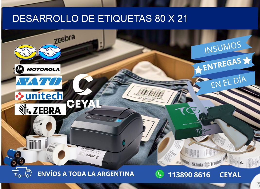 Desarrollo de etiquetas 80 x 21