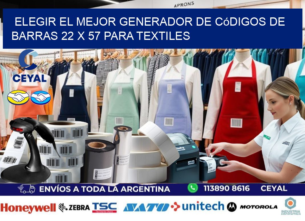 Elegir el Mejor Generador de Códigos de Barras 22 x 57 para Textiles