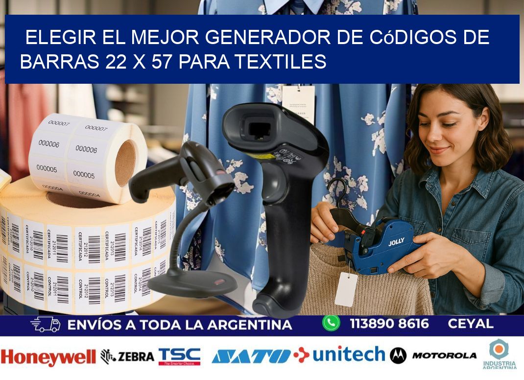 Elegir el Mejor Generador de Códigos de Barras 22 x 57 para Textiles