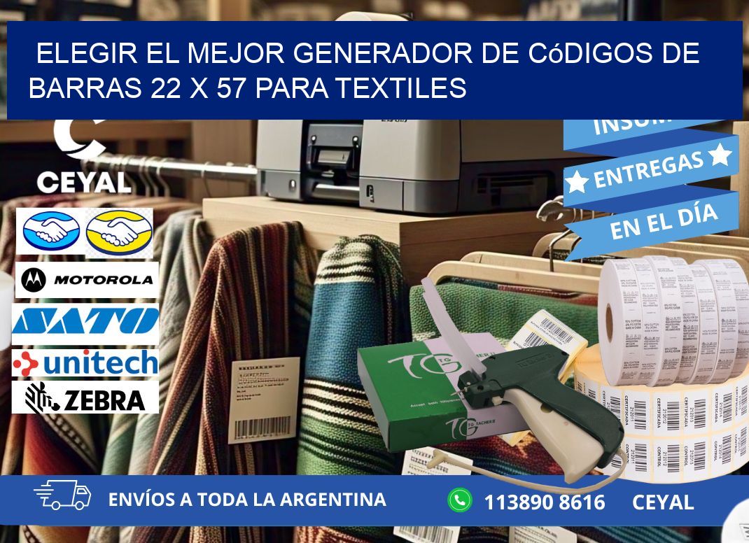 Elegir el Mejor Generador de Códigos de Barras 22 x 57 para Textiles