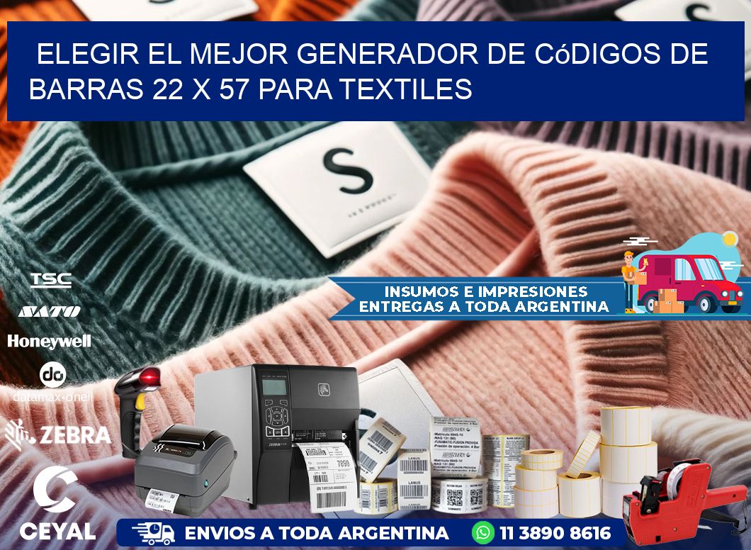 Elegir el Mejor Generador de Códigos de Barras 22 x 57 para Textiles