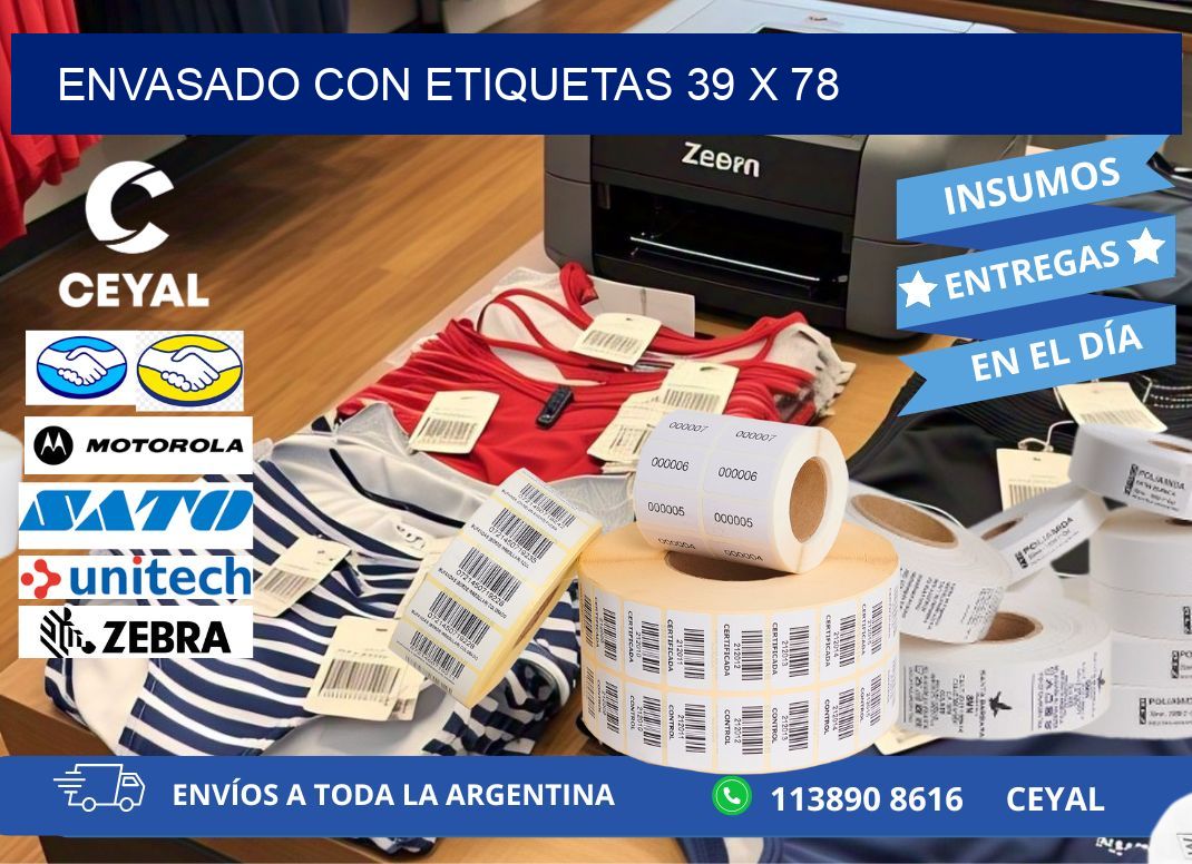 Envasado con etiquetas 39 x 78