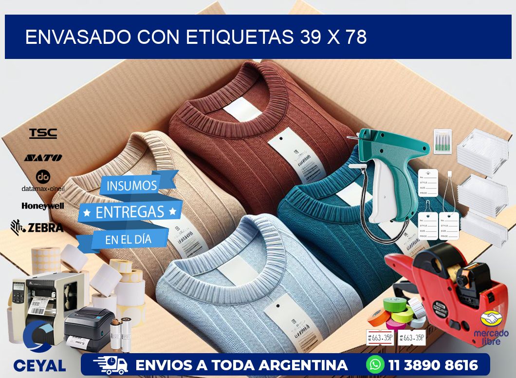 Envasado con etiquetas 39 x 78