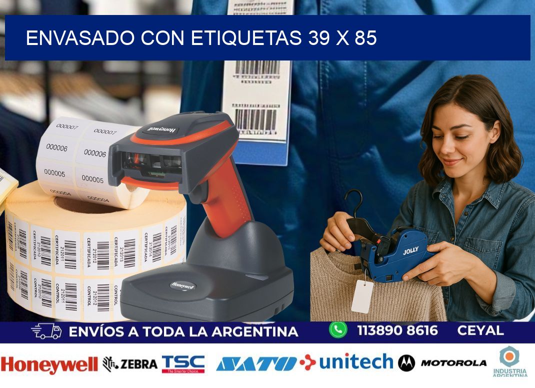 Envasado con etiquetas 39 x 85