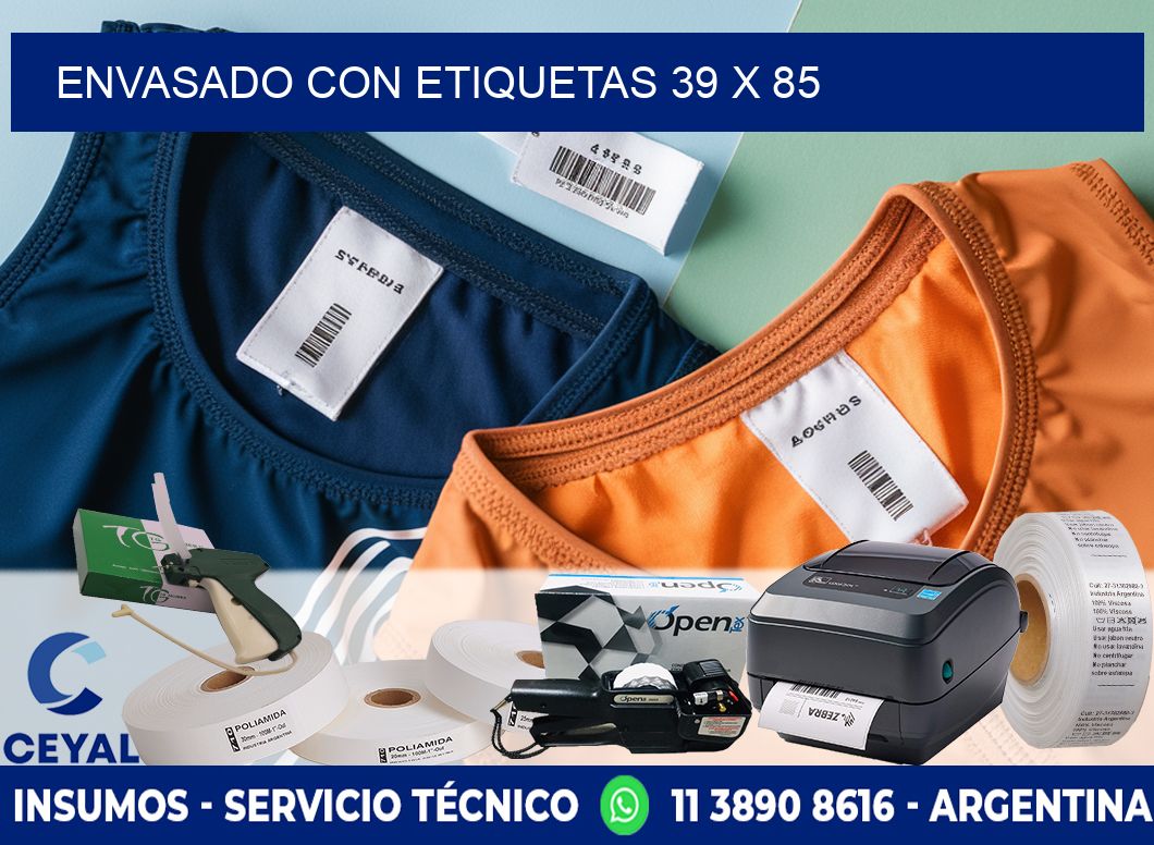 Envasado con etiquetas 39 x 85