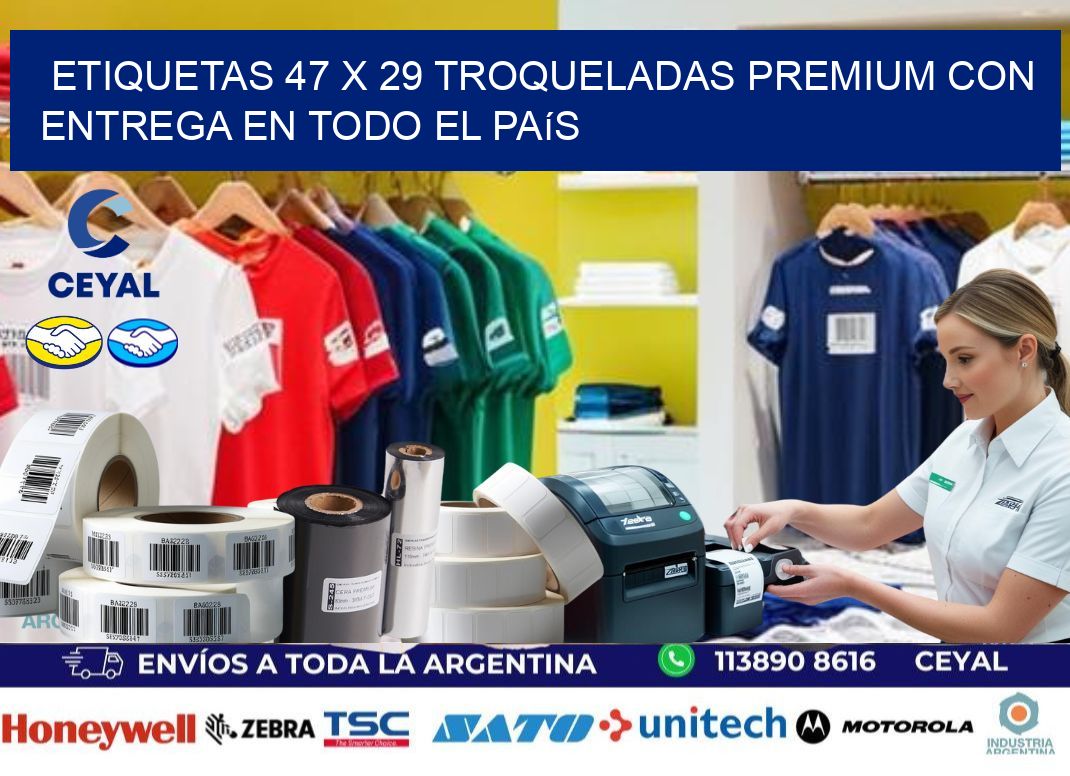 Etiquetas 47 x 29 troqueladas premium con entrega en todo el país