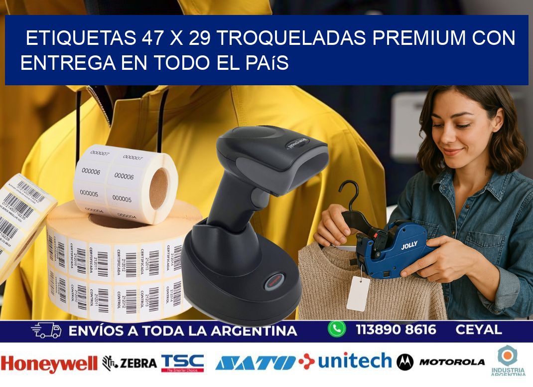 Etiquetas 47 x 29 troqueladas premium con entrega en todo el país
