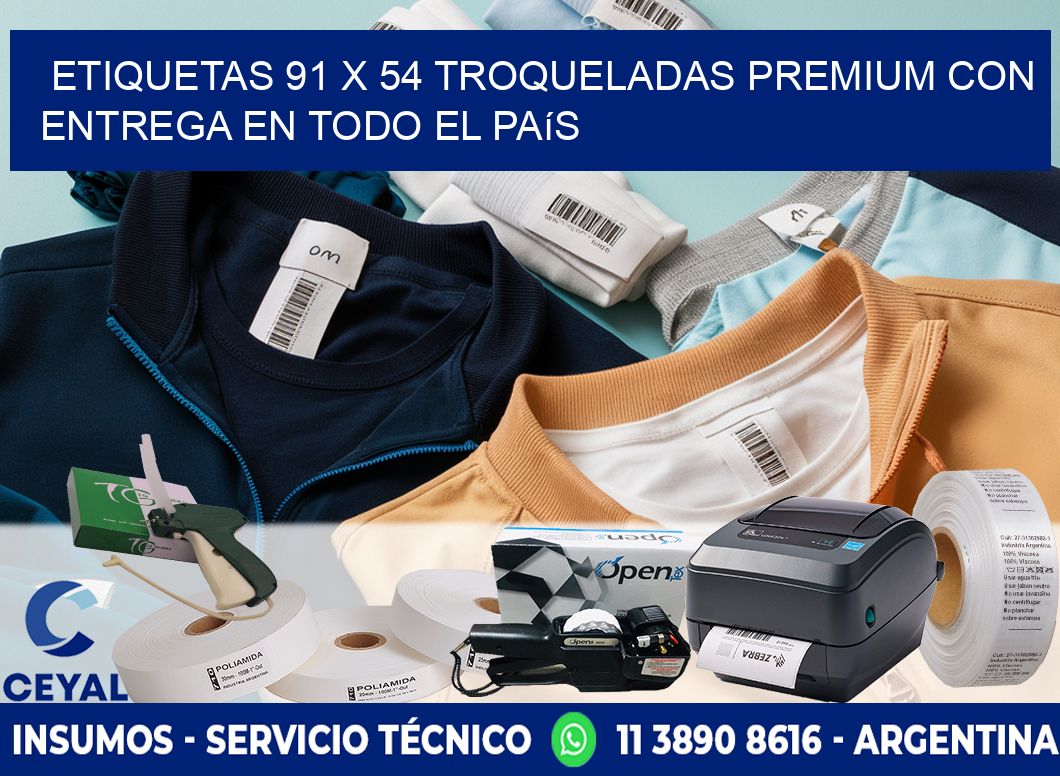 Etiquetas 91 x 54 troqueladas premium con entrega en todo el país