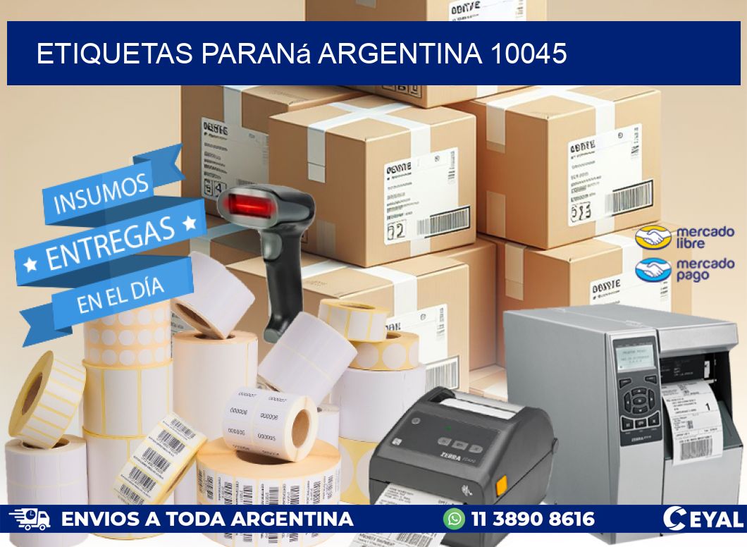 Etiquetas Paraná Argentina 10045