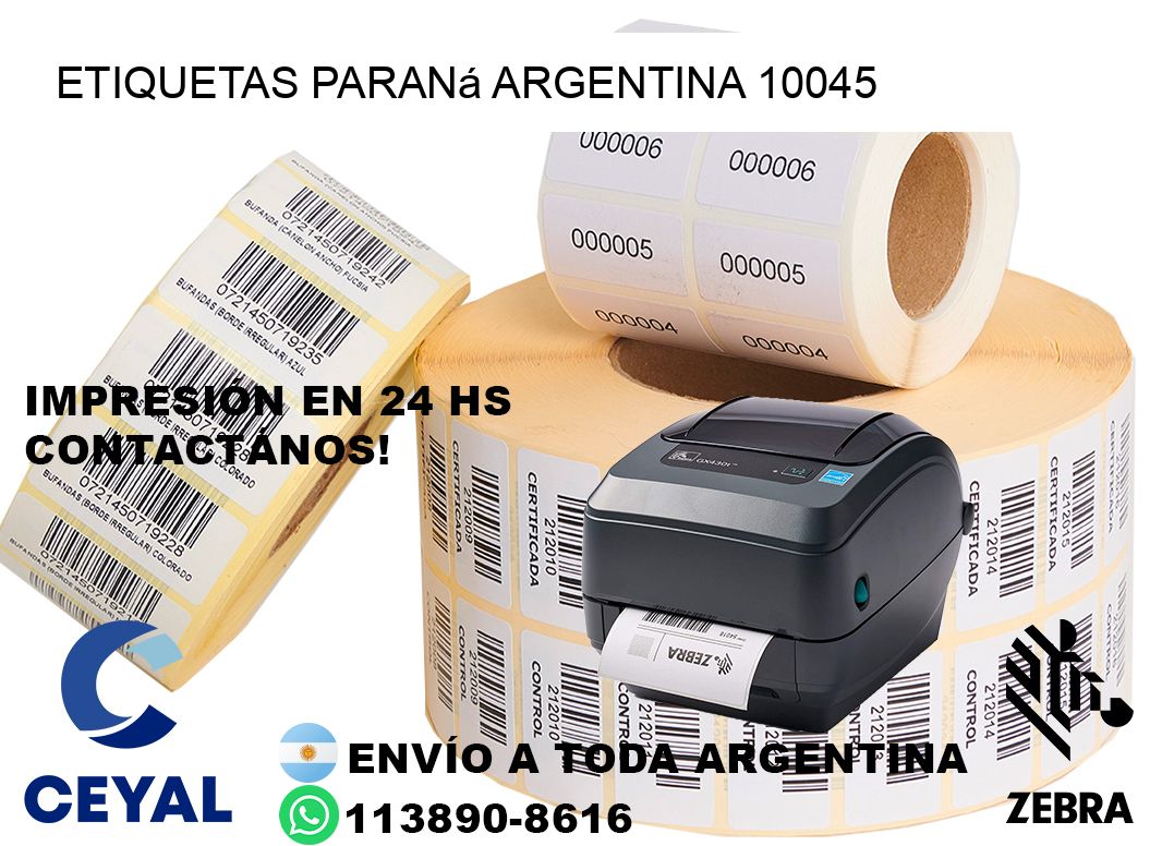 Etiquetas Paraná Argentina 10045