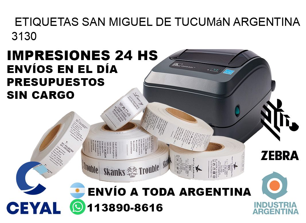 Etiquetas San Miguel de Tucumán Argentina 3130