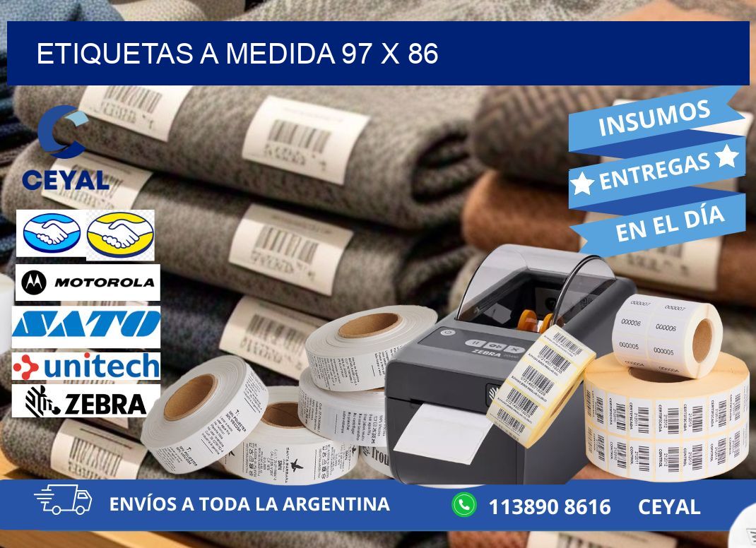 Etiquetas a medida 97 x 86