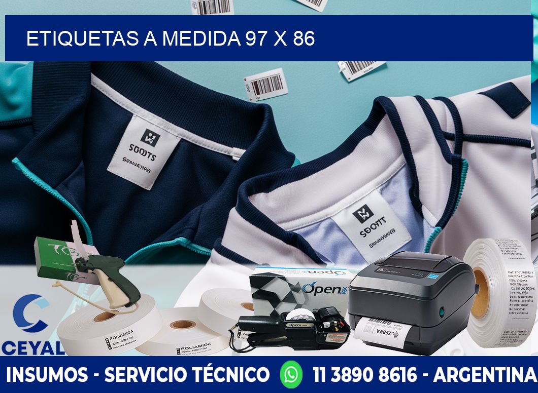 Etiquetas a medida 97 x 86
