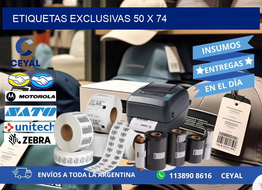 Etiquetas exclusivas 50 x 74